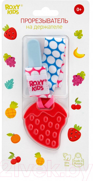 Изображение товара Прорезыватель для зубов Roxy-Kids RSC-001-B (голубой/розовый кружочек)
