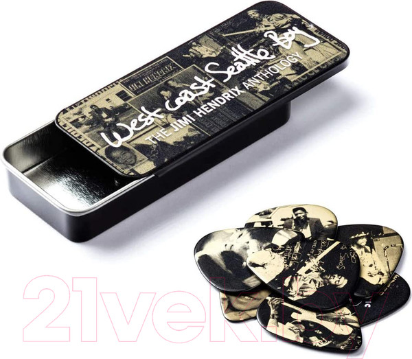 Изображение товара Набор медиаторов Dunlop Manufacturing Jimi Hendrix West Coast Heavy / JHPT10H