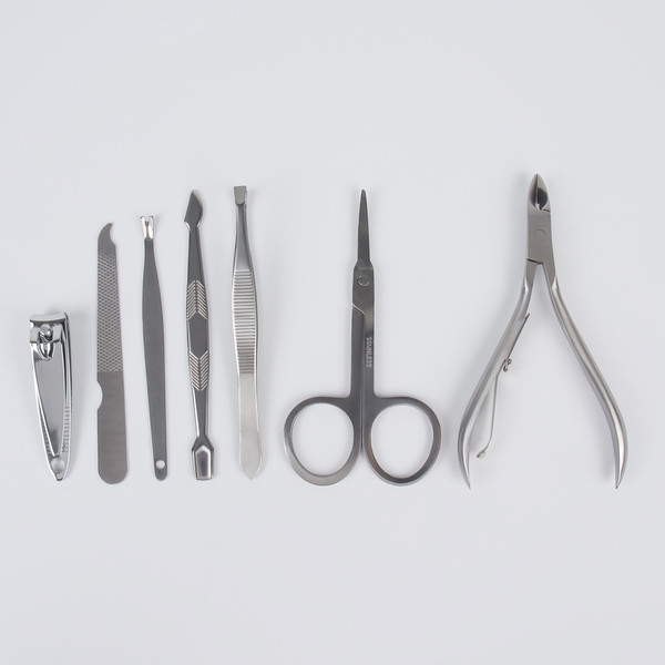 Изображение товара Набор для маникюра Queen Fair 7636626 (серый/золото)