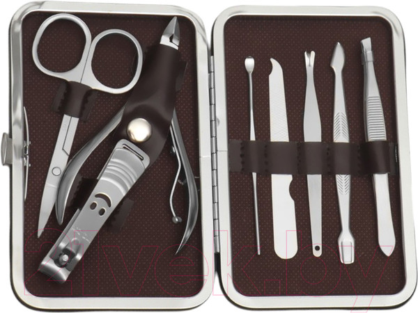 Изображение товара Набор для маникюра Queen Fair 1759092 (коричневый)