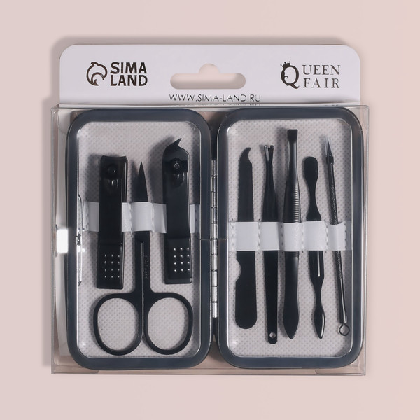 Изображение товара Набор для маникюра Queen Fair 5198967 (черный)
