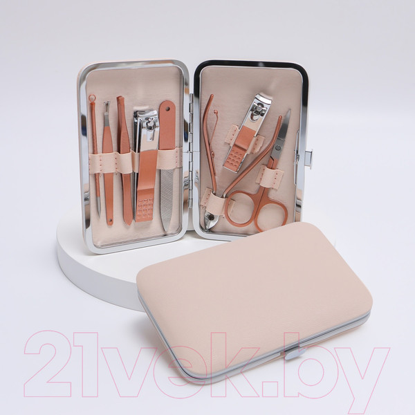 Изображение товара Набор для маникюра Queen Fair 6936228 (бежевый/розовое золото)