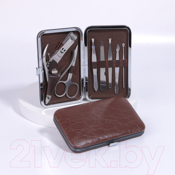 Изображение товара Набор для маникюра Queen Fair Рептилия / 5198964 (коричневый)