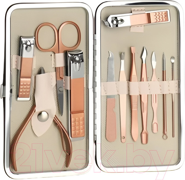 Изображение товара Набор для маникюра Queen Fair 9703797 (бежевый/розовое золото)