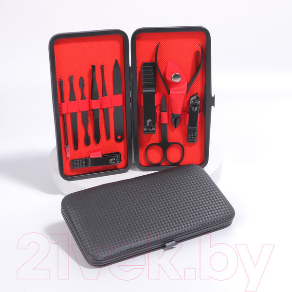 Изображение товара Набор для маникюра Queen Fair 6936226 (черный/красный)