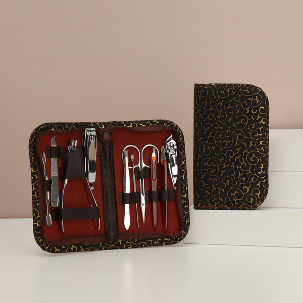 Изображение товара Набор для маникюра Queen Fair 831017 (коричневый)