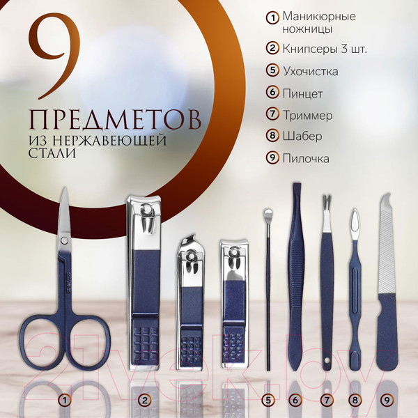 Изображение товара Набор для маникюра Queen Fair 9703796 (синий)