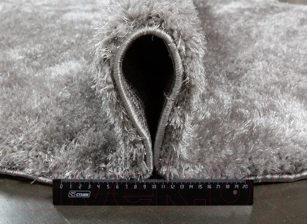 Изображение товара Ковер Radjab Carpet Паффи Шагги Круг P001A / 6340RK (3x3, Grey)