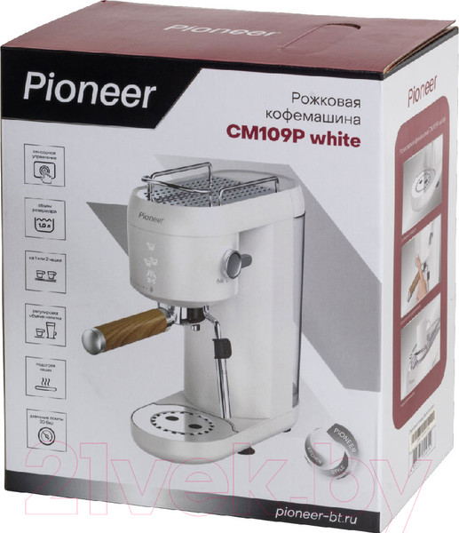 Изображение товара Кофеварка эспрессо Pioneer CM109P (белый)