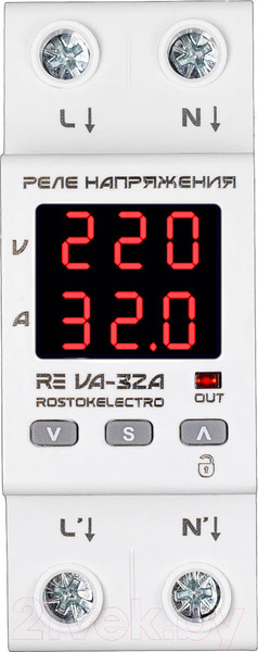 Изображение товара Реле напряжения Rostok Elektro VА-32А RE / 46-268