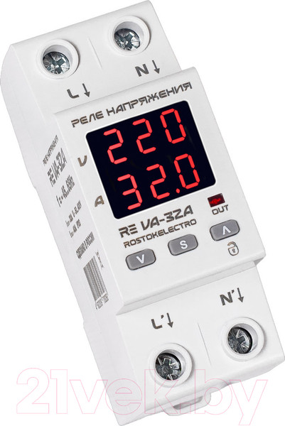 Изображение товара Реле напряжения Rostok Elektro VА-32А RE / 46-268