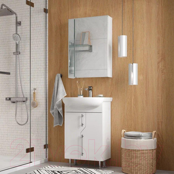 Изображение товара Тумба с умывальником Volna Bruno 50.2D Рива 50 (напольная)