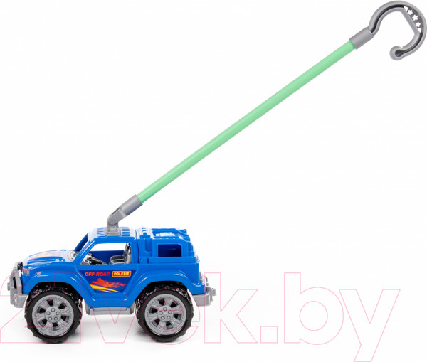 Изображение товара Игрушка-каталка Полесье Легионер с ручкой / 63912 (синий)