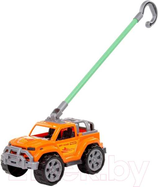 Изображение товара Игрушка-каталка Полесье Легионер с ручкой / 63936 (оранжевый)