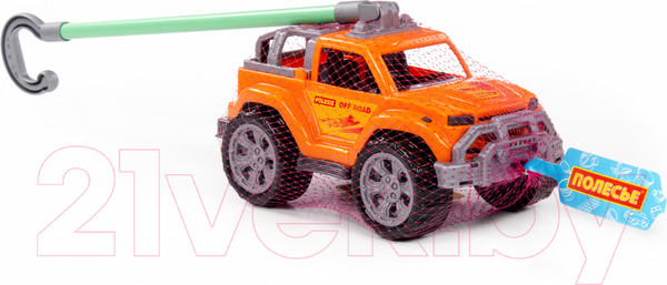 Изображение товара Игрушка-каталка Полесье Легионер с ручкой / 63936 (оранжевый)