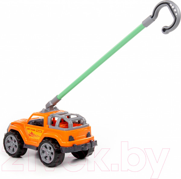 Изображение товара Игрушка-каталка Полесье Легионер с ручкой / 63936 (оранжевый)