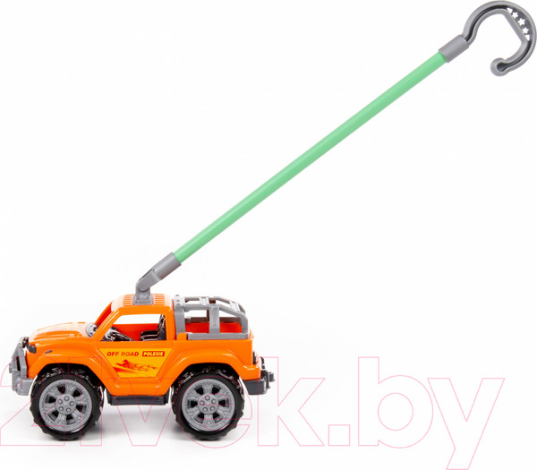 Изображение товара Игрушка-каталка Полесье Легионер с ручкой / 63936 (оранжевый)