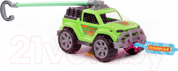 Изображение товара Игрушка-каталка Полесье Легионер с ручкой / 63929 (зеленый)