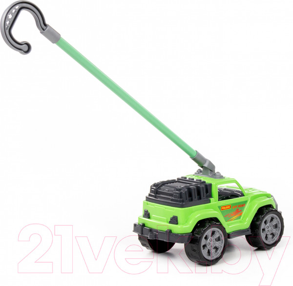 Изображение товара Игрушка-каталка Полесье Легионер с ручкой / 63929 (зеленый)