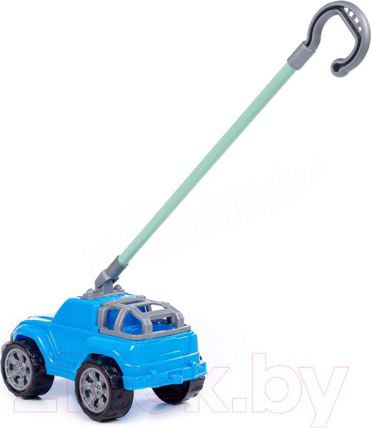 Изображение товара Игрушка-каталка Полесье Дени с ручкой / 74994 (голубой)