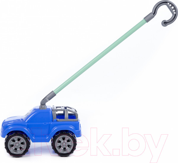 Изображение товара Игрушка-каталка Полесье Боби с ручкой / 75014 (синий)