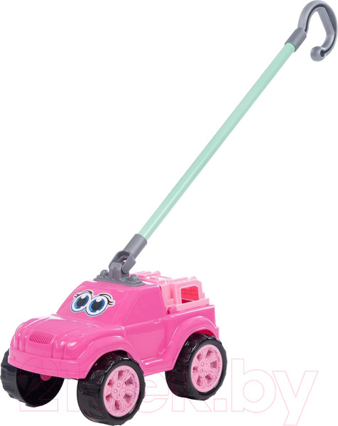 Изображение товара Игрушка-каталка Полесье Боби с ручкой / 75021 (розовый)
