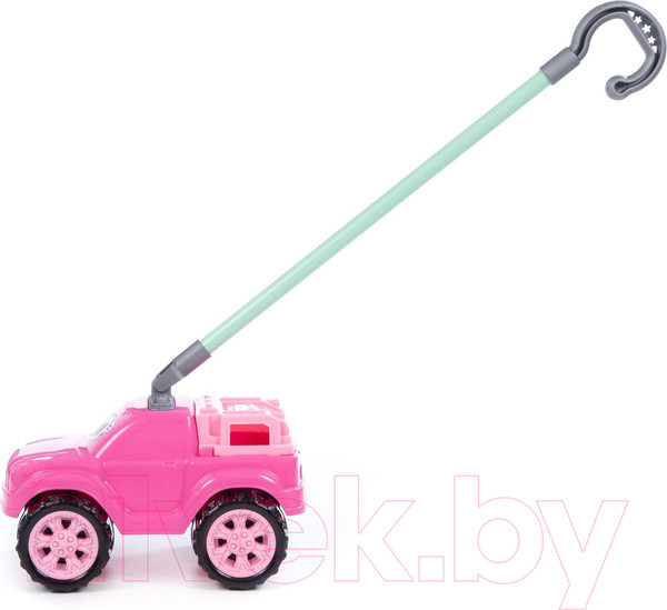 Изображение товара Игрушка-каталка Полесье Боби с ручкой / 75021 (розовый)