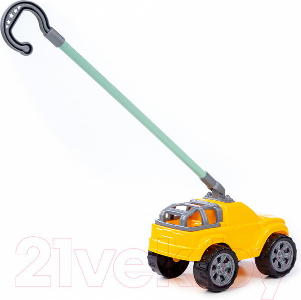 Изображение товара Игрушка-каталка Полесье Боби с ручкой / 75007 (желтый)