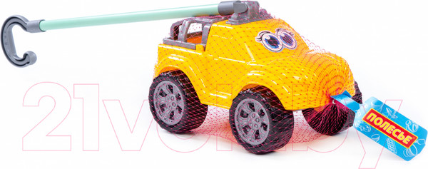 Изображение товара Игрушка-каталка Полесье Боби с ручкой / 75007 (желтый)