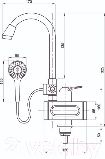 Изображение товара Кран-водонагреватель Mixline WH-004