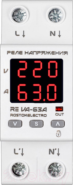 Изображение товара Реле напряжения Rostok Elektro VА- 63А RE / 46-299