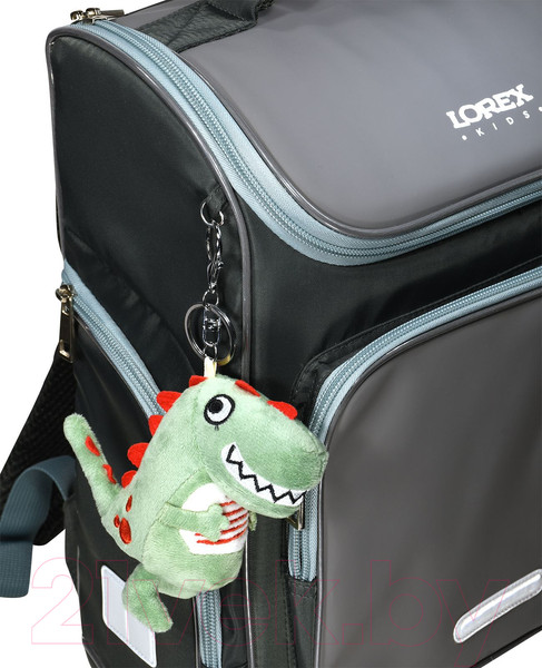 Изображение товара Школьный рюкзак Lorex Kids Classic. Dino / LXKBPCL-DN (серый)