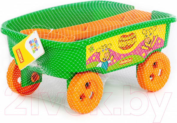 Изображение товара Тележка для песочницы Полесье Оранжевая корова с ручкой / 83934