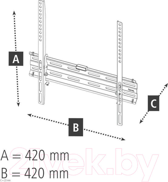 Изображение товара Кронштейн для телевизора Hama 00220809 (черный)