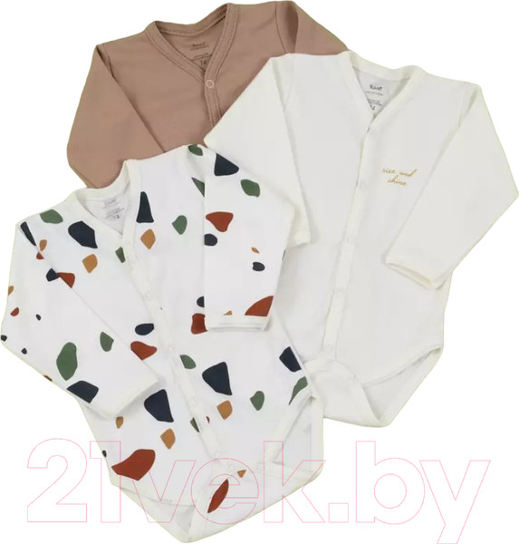 Изображение товара Набор боди для малышей Rant Mosaic / 6775/1 (р.56, бежевый)