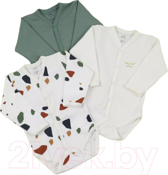 Изображение товара Набор боди для малышей Rant Mosaic / 6475/2 (р.68, зеленый)