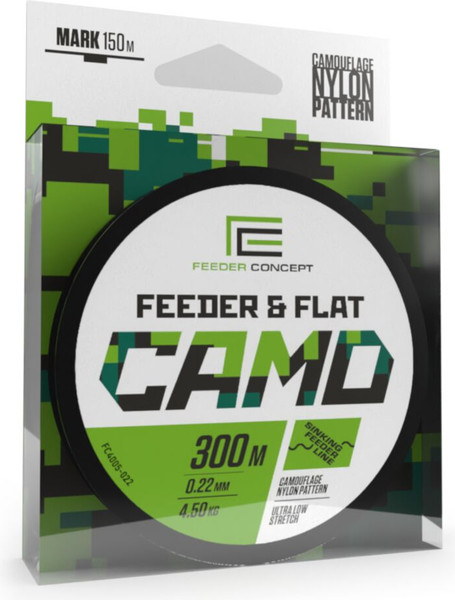 Изображение товара Леска монофильная Feeder Concept Feeder & Flat Camo 300/025 / FC4005-025