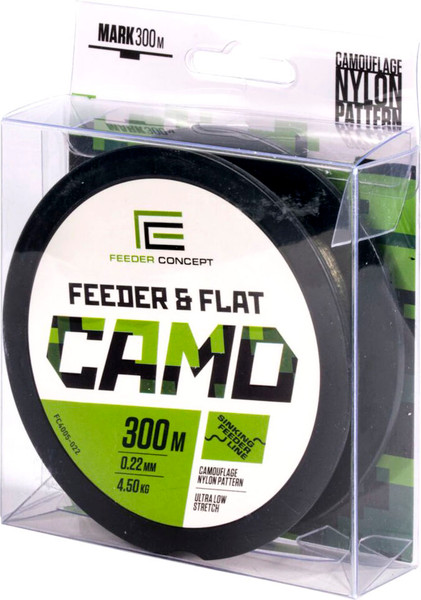 Изображение товара Леска монофильная Feeder Concept Feeder & Flat Camo 300/025 / FC4005-025