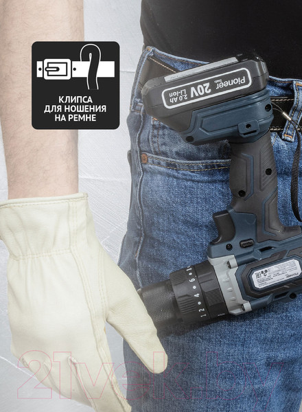 Изображение товара Аккумуляторная дрель-шуруповерт Pioneer CID-E2002CB