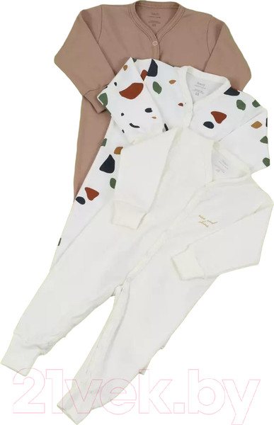 Изображение товара Набор комбинезонов для малышей Rant Mosaic / 1875/1 (р.74, бежевый)