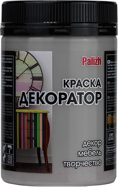 Изображение товара Краска Palizh Декоратор Акриловая (320г, темно-серый)
