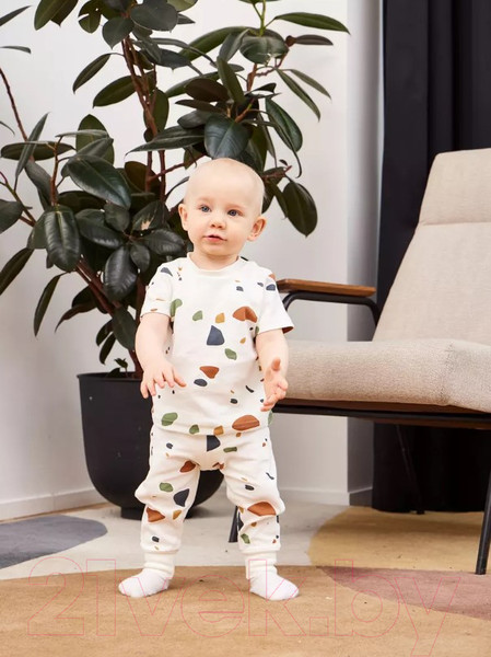 Изображение товара Набор футболок для малышей Rant Mosaic / 4675/1 (р.68, бежевый)