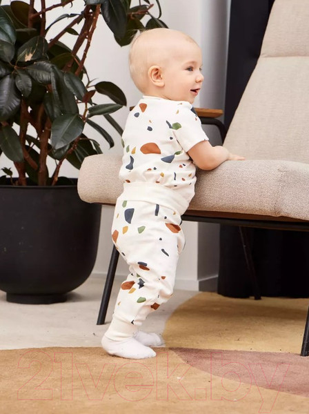 Изображение товара Набор футболок для малышей Rant Mosaic / 4675/1 (р.68, бежевый)