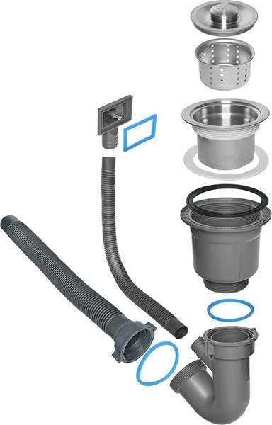 Изображение товара Мойка кухонная Wisent WM310048B + WW405B