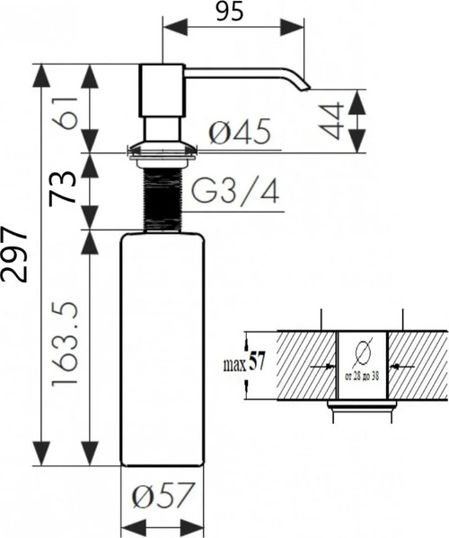Изображение товара Мойка кухонная Wisent WM310048B + WW405B