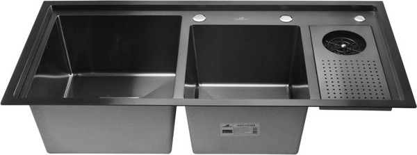 Изображение товара Мойка кухонная Wisent WM310048B + WW405B