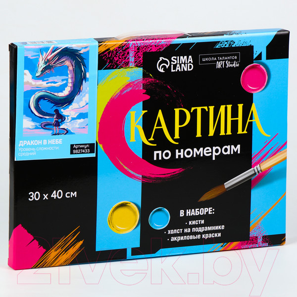 Изображение товара Картина по номерам Школа талантов Дракон в небе / 9827433