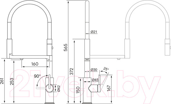 Изображение товара Смеситель Paulmark Tornado To213402-Fi (пламя)