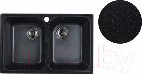 Изображение товара Мойка кухонная Marblan Duas (черный)
