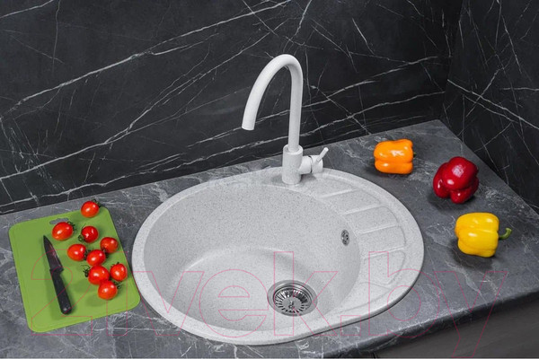 Изображение товара Мойка кухонная Marblan Ovata L (серый)